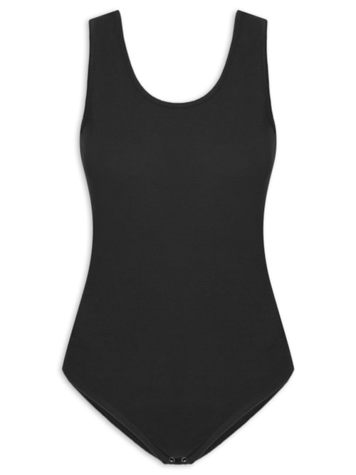 Body Costas Decotada - Preto