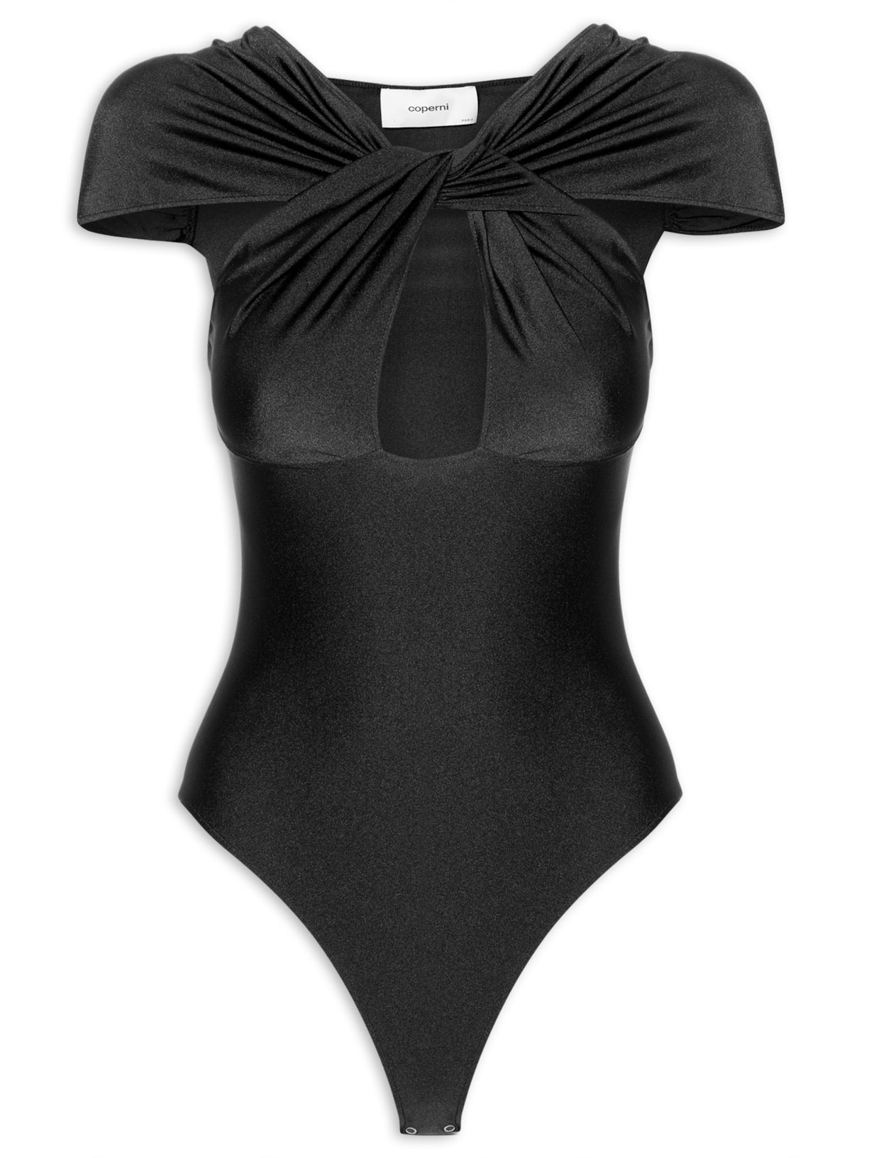 Body Cut Out Jersey Bodysuit - Preto