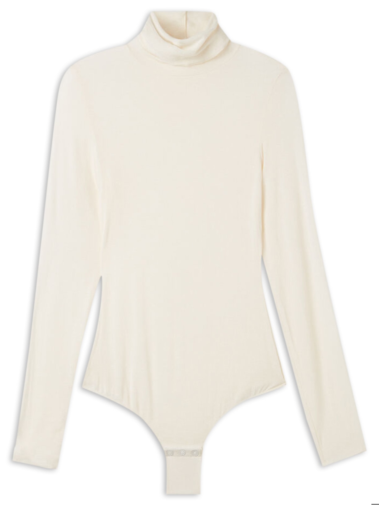 Body De Gola Alta Em Modal Ultralight Com Cashmere - Off White