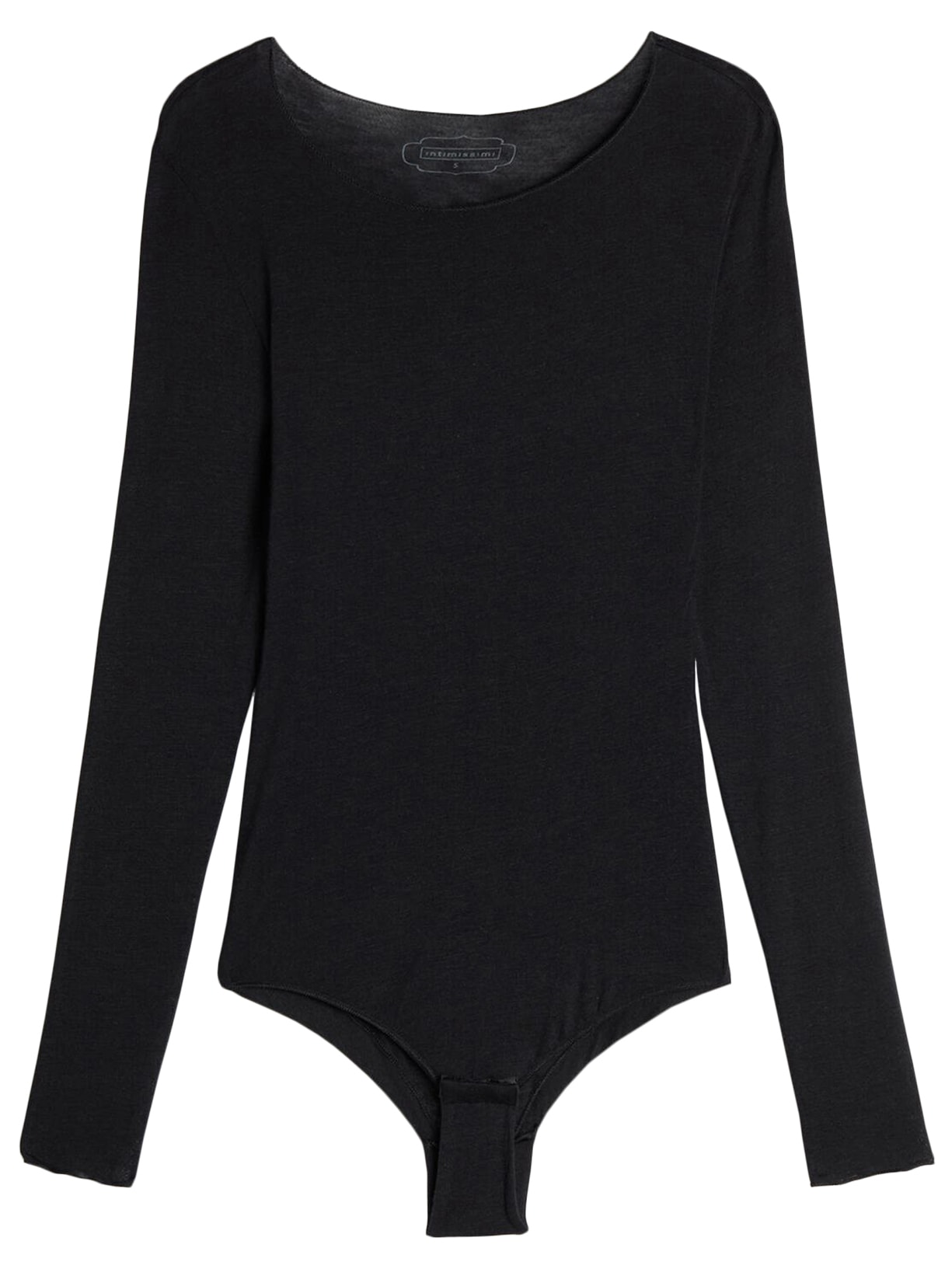 Body De Manga Comprida Modal e Cashmere Ultralight - Preto