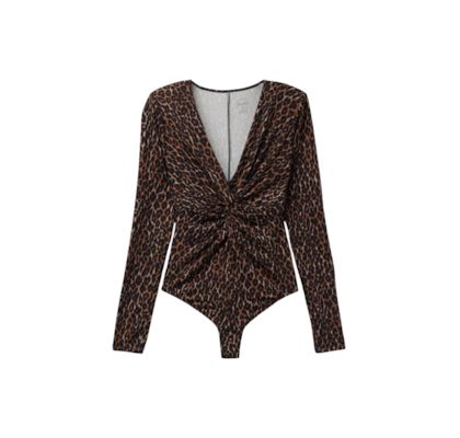 Body De Manga Comprida Sensual Attitude Em Modal - Marrom