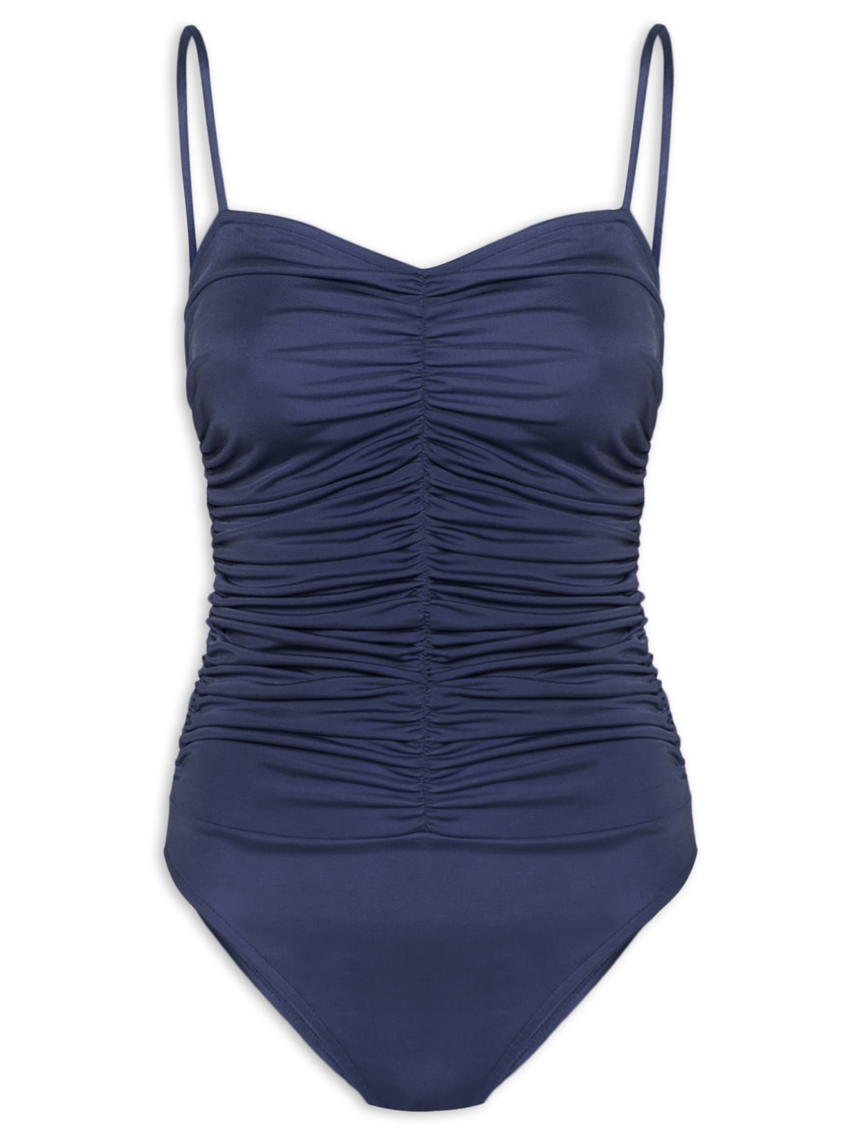 Body Decote Com Franzidos - Azul