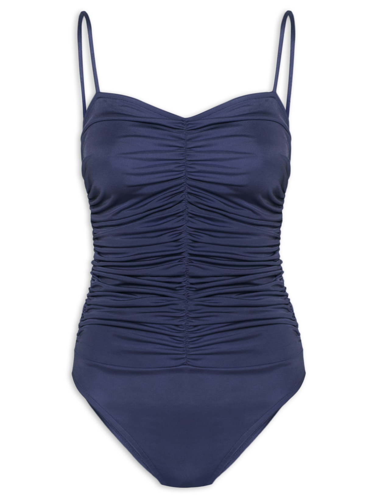 Body Decote Com Franzidos - Azul