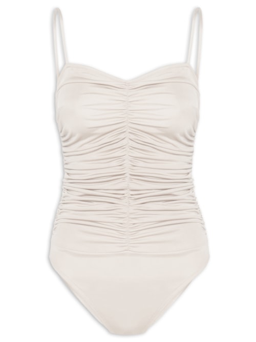 Body Decote Com Franzidos - Off White