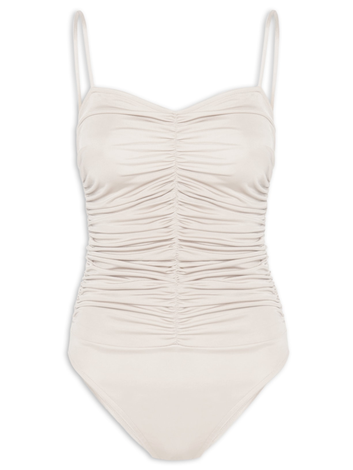 Body Decote Com Franzidos - Off White