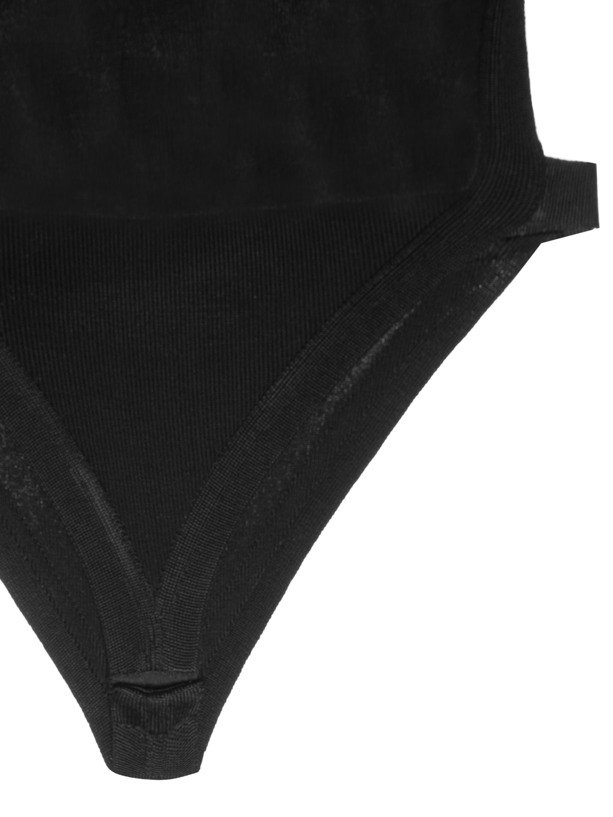 Body Decote Costas Tricot Preto Animale