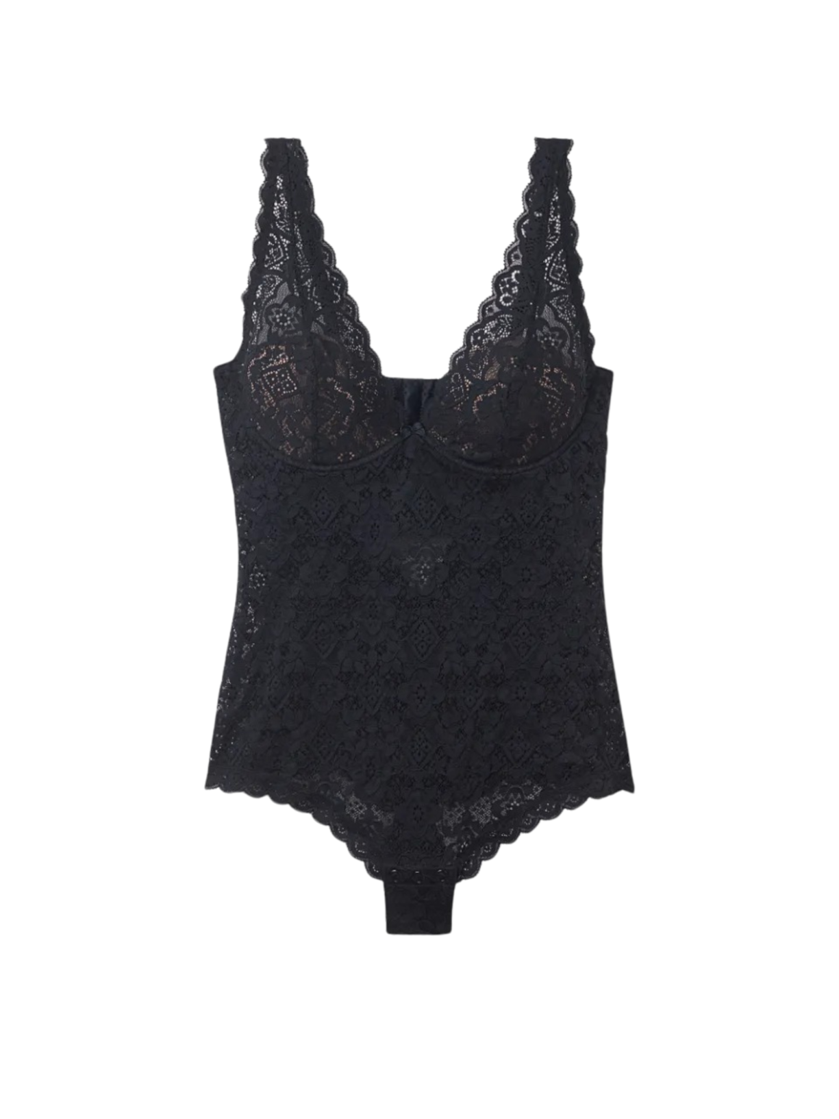 Body Eleonora Em Renda - Preto