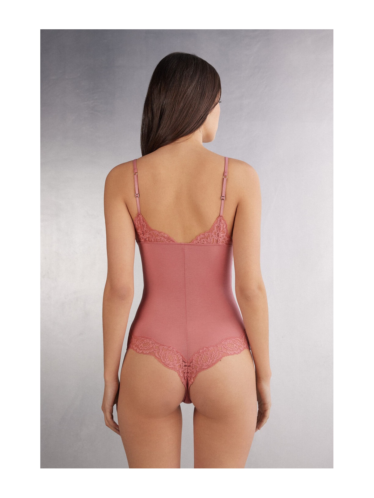 Body Em Algodão e Renda Embrace Simplicity Rosa Intimissimi