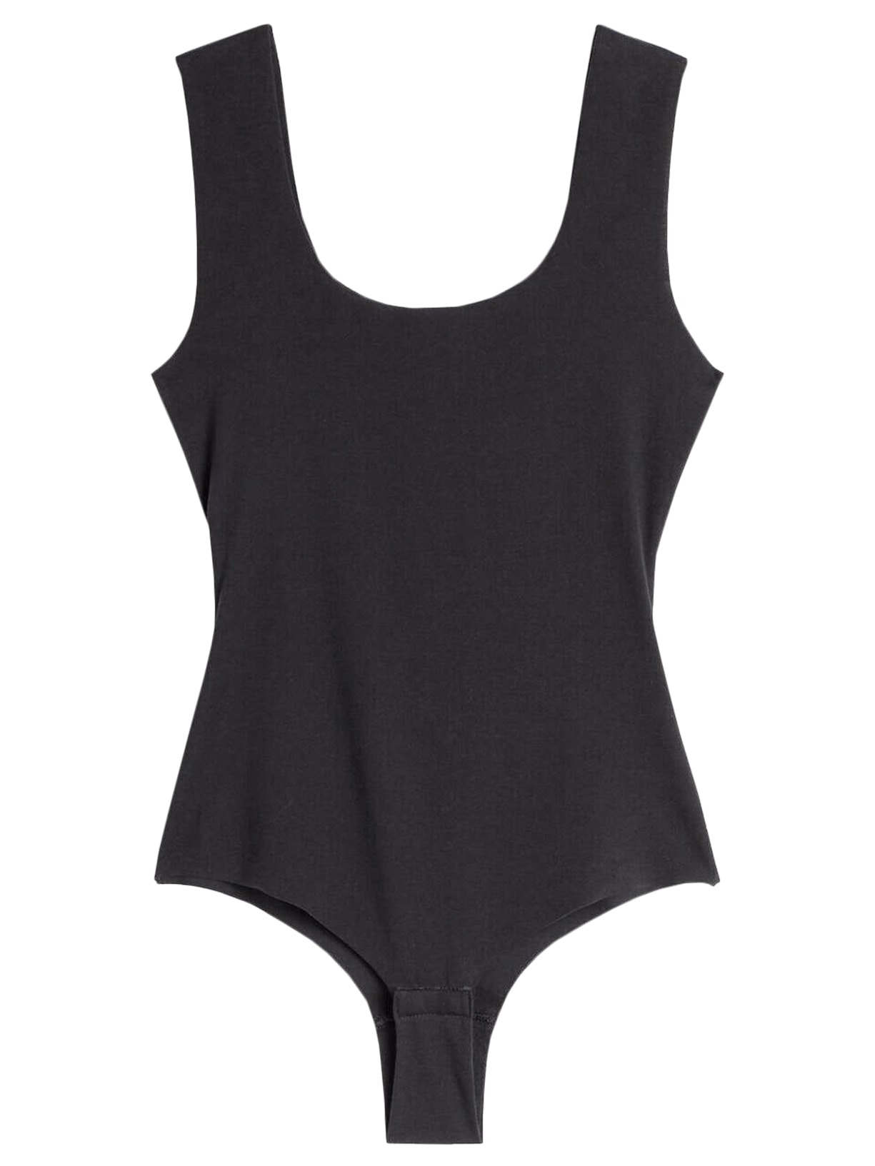 Body Em Algodão Supima® Com Decote Acentuado - Preto