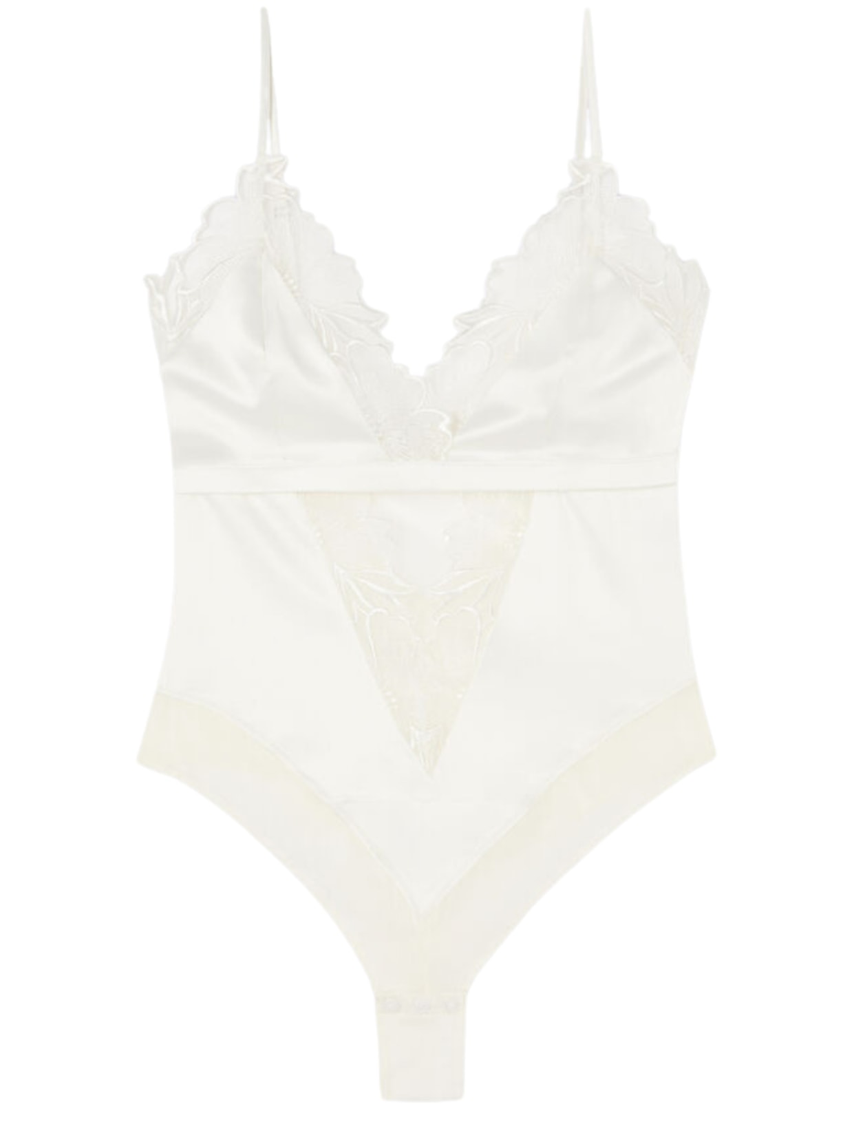 Body Em Cetim e Renda Satin Darlings Marfim Intimissimi