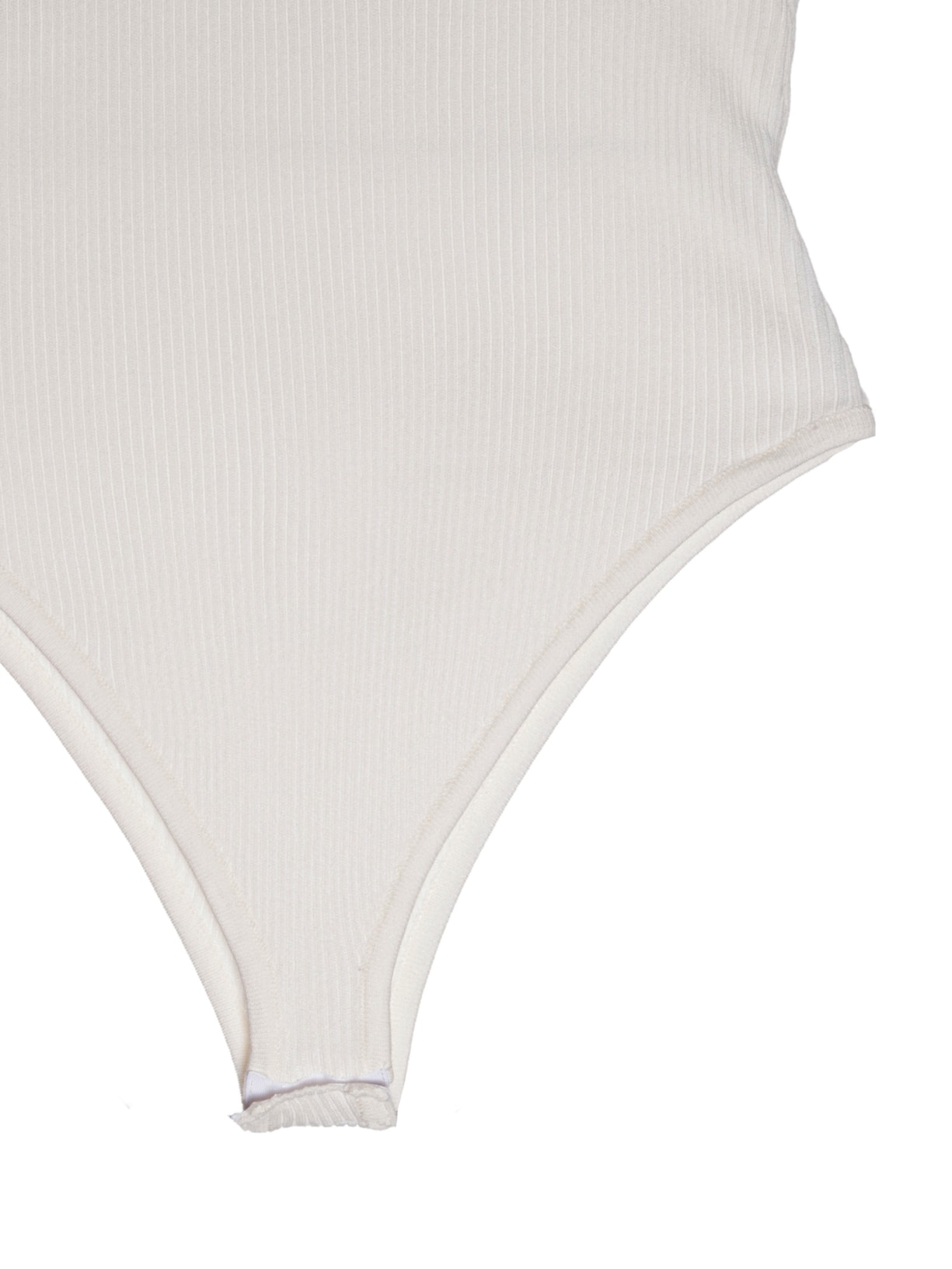 Body Em Malha Canelada Branco Market 33