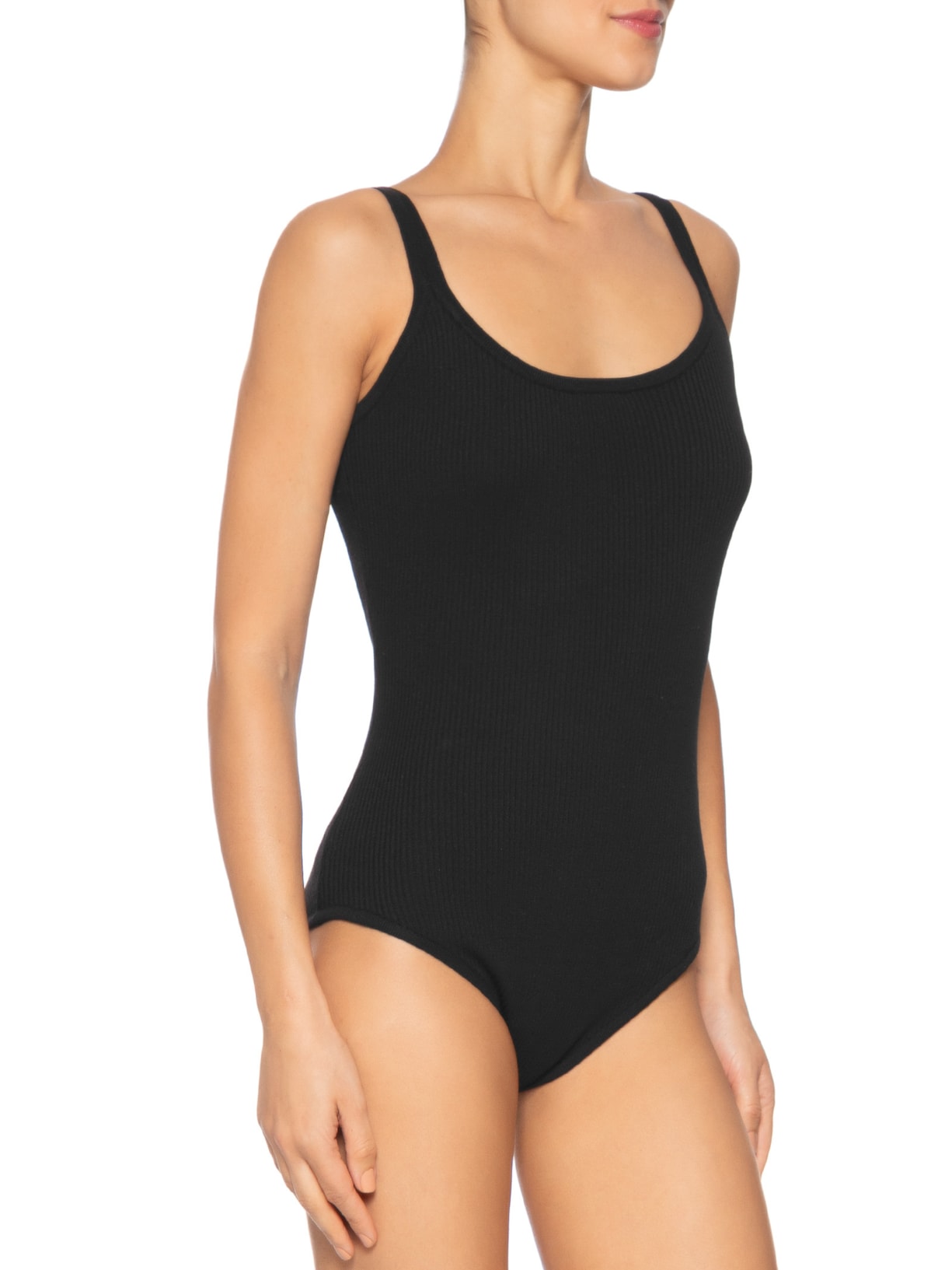 Body Em Malha Canelada Preto Market 33