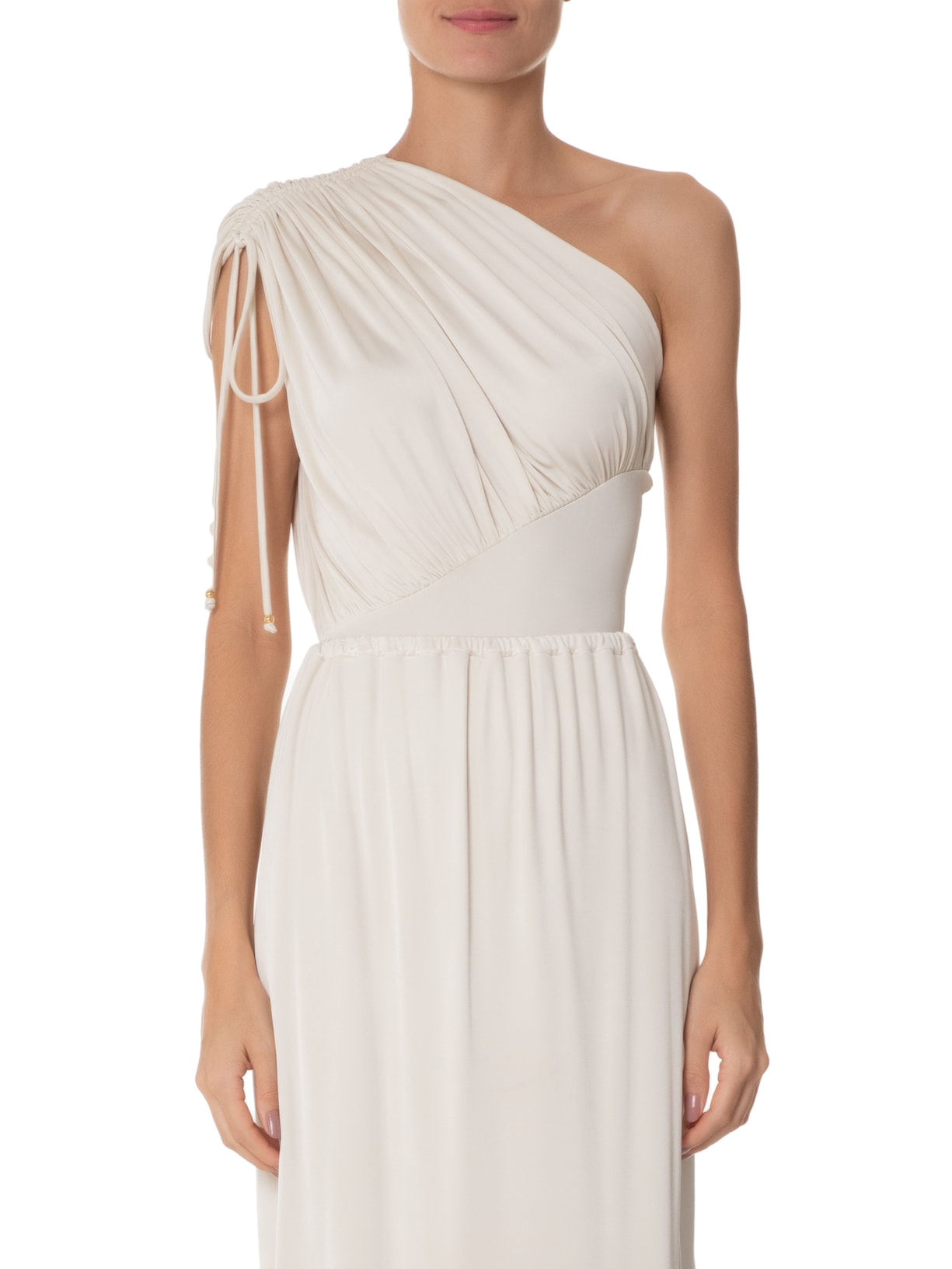 Body Em Malha Com Franzidos Bege '2Essential