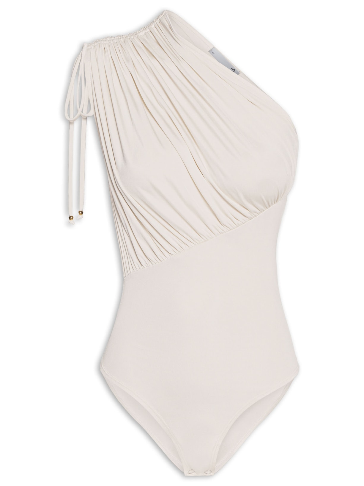 Body Em Malha Com Franzidos Bege '2Essential