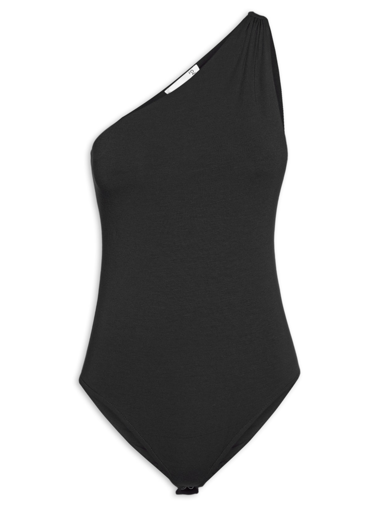 Body Em Malha Ombro Único - Preto