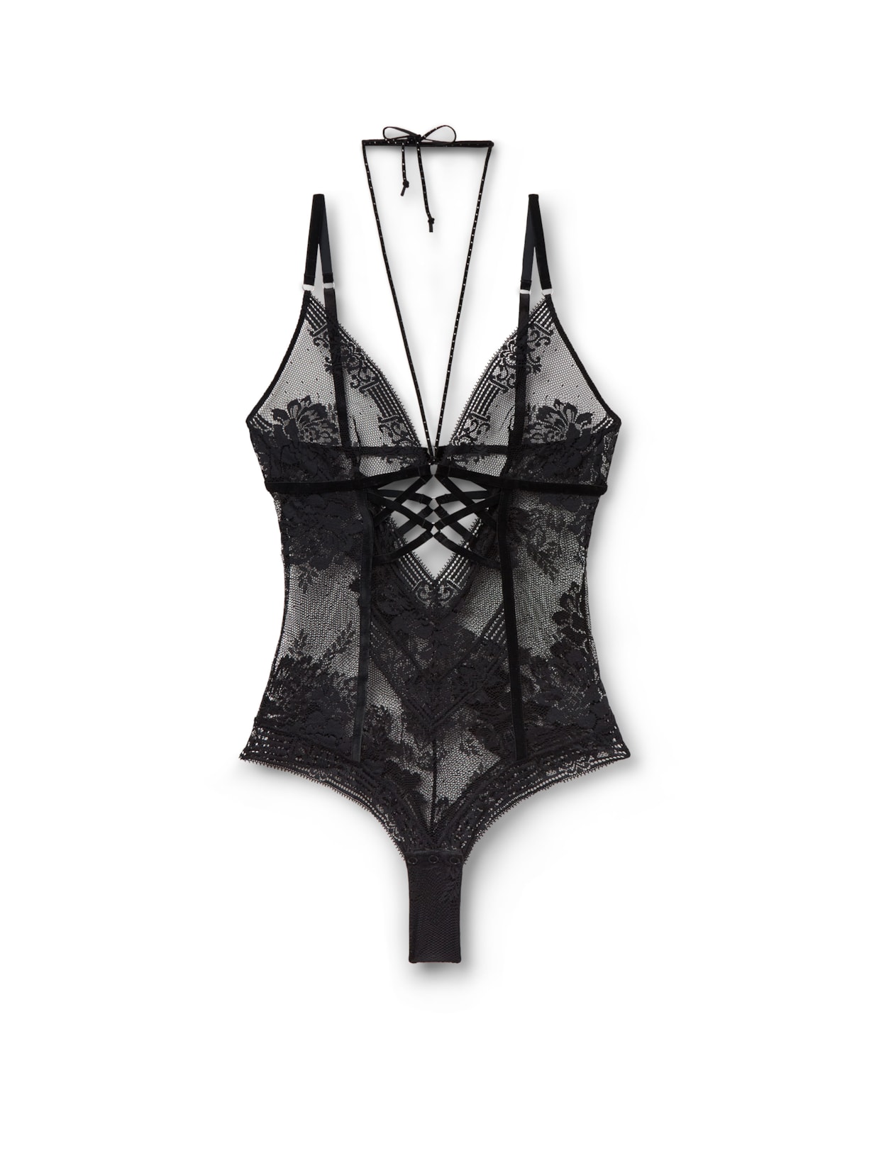 Body Em Renda La Femme Fatale - Preto