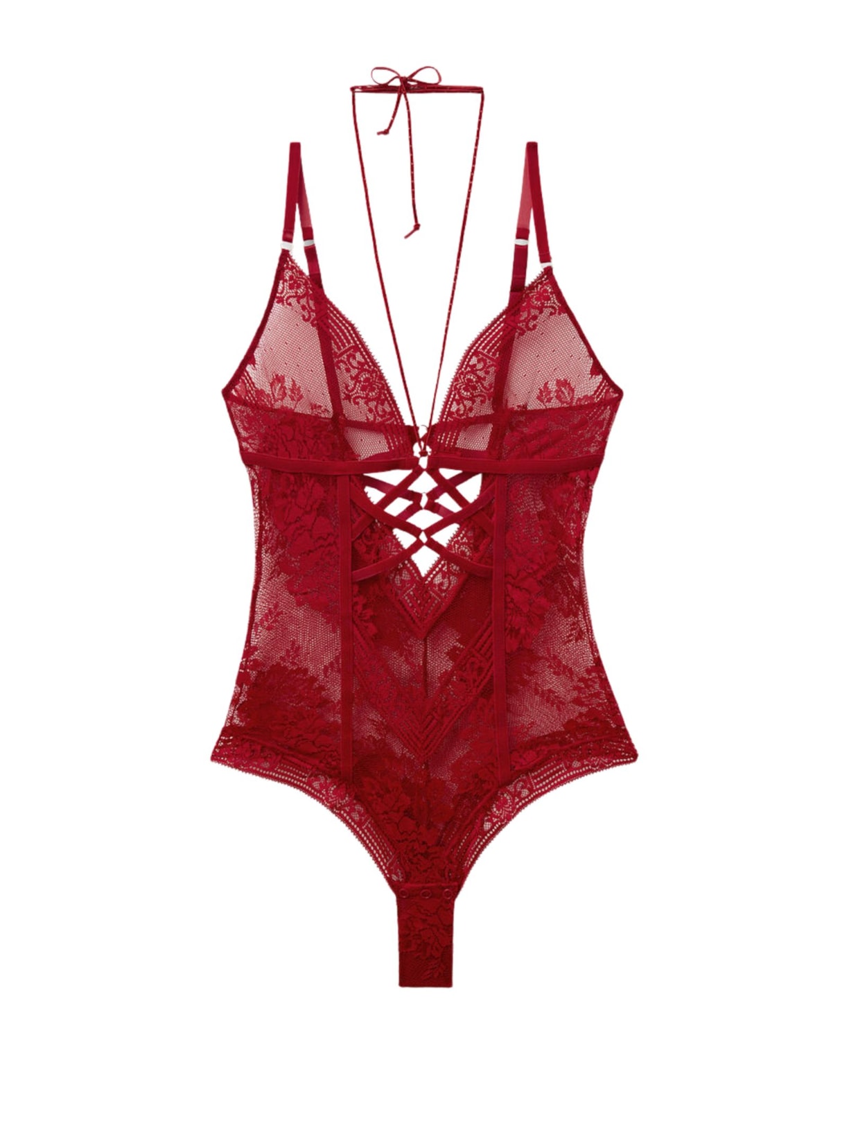 Body Em Renda La Femme Fatale - Vermelho