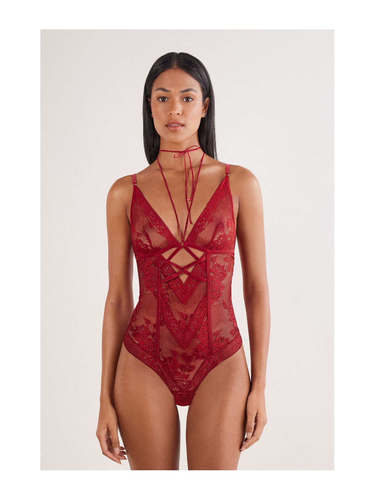 Body Em Renda La Femme Fatale Vermelho Intimissimi