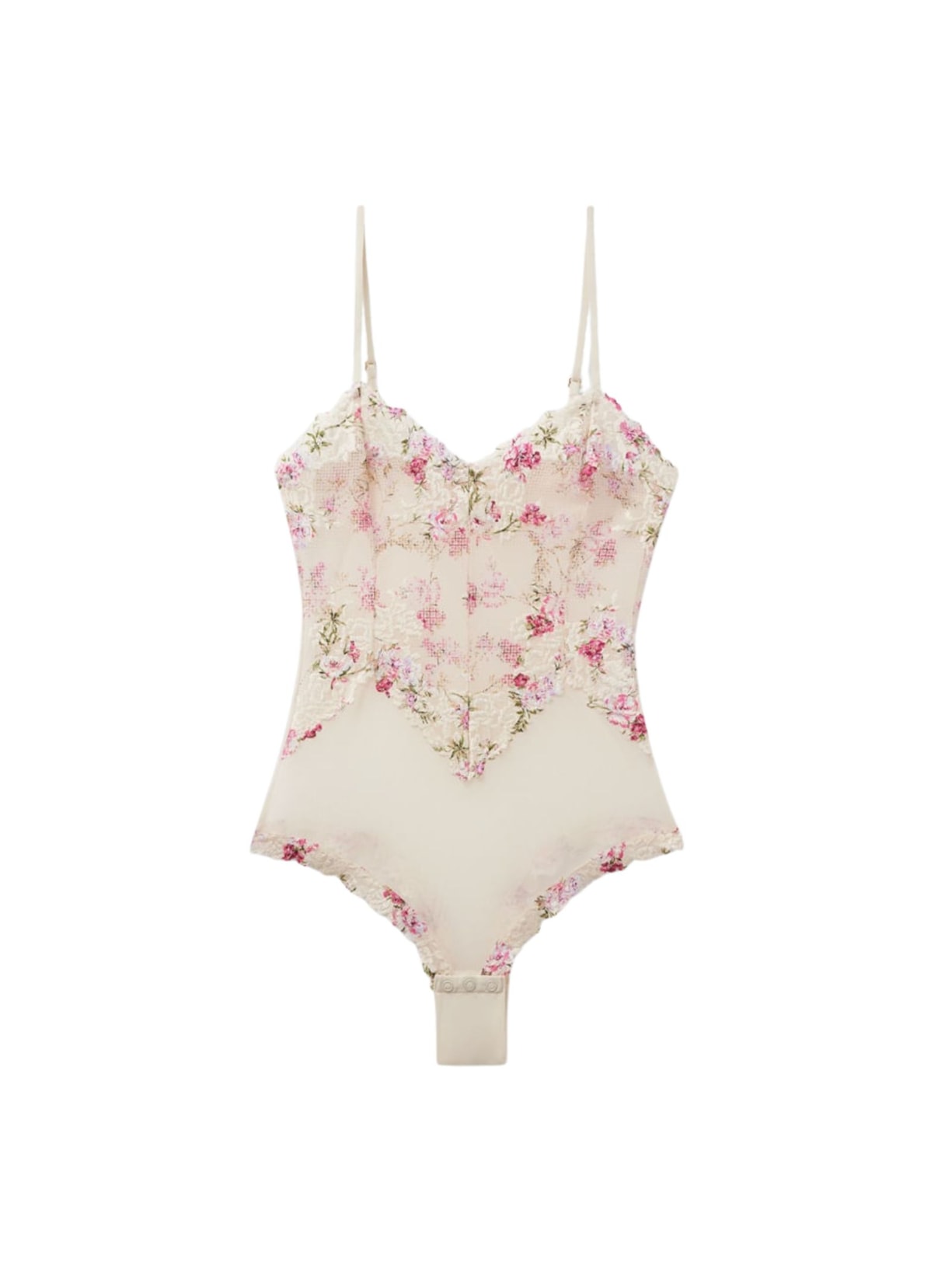 Body Em Tule e Renda Pretty Flowers Rosa Intimissimi