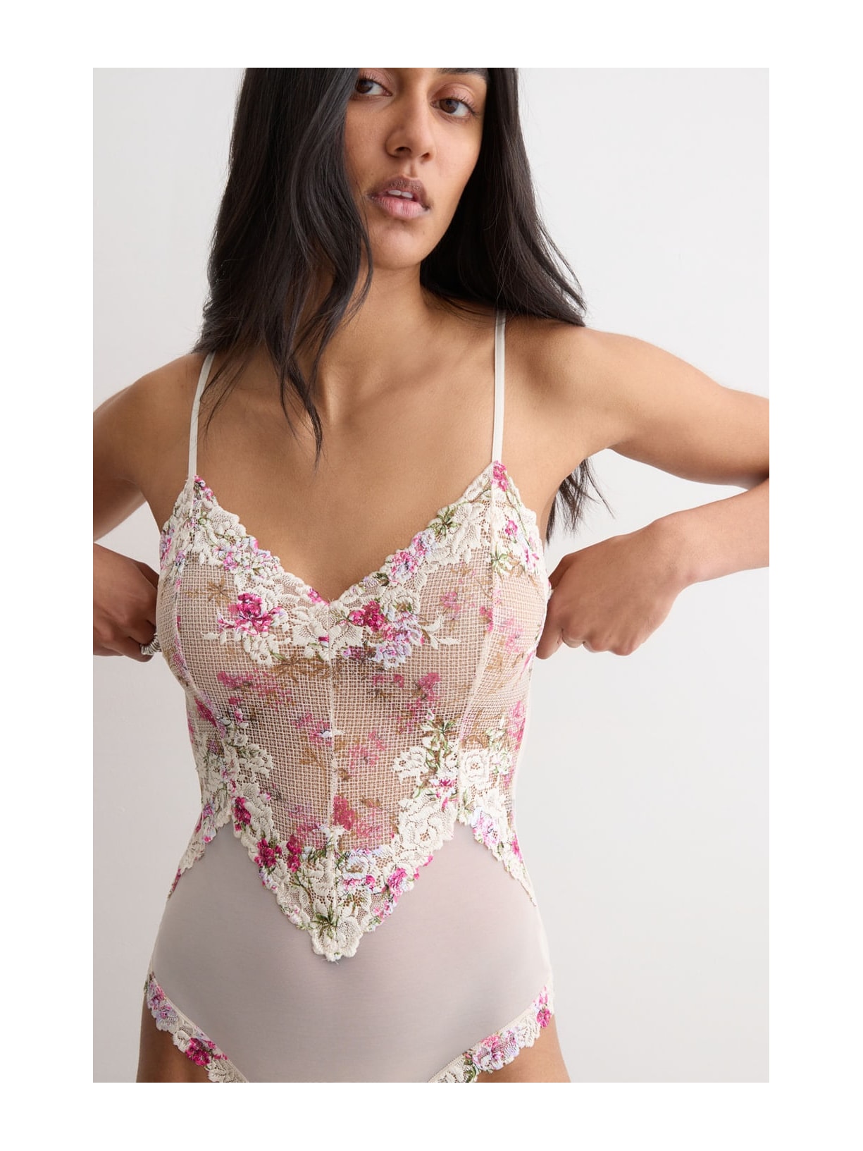 Body Em Tule e Renda Pretty Flowers Rosa Intimissimi