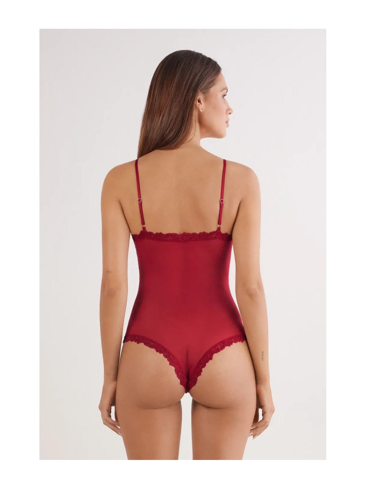 Body Em Tule e Renda Pretty Flowers Vermelho Intimissimi