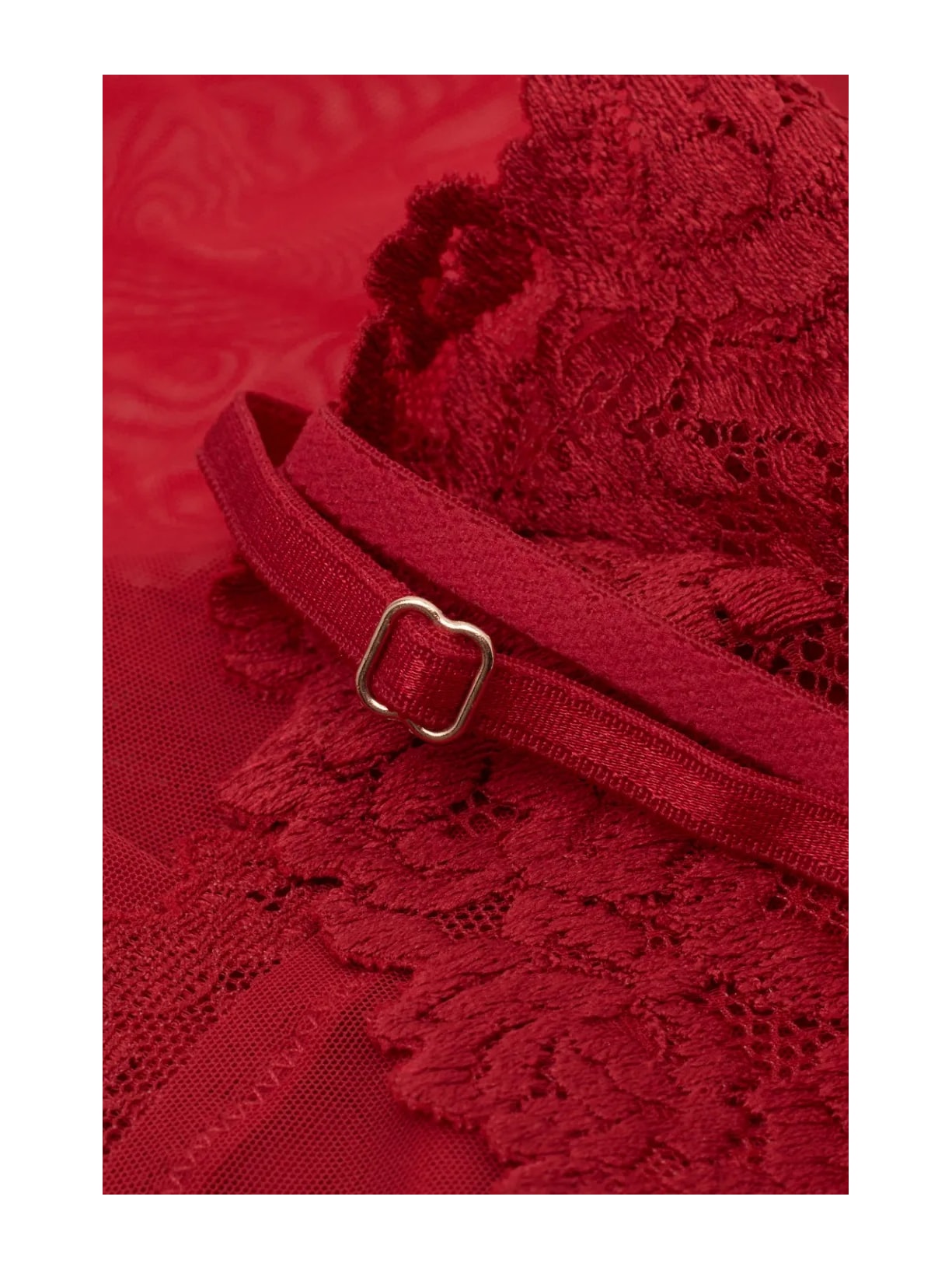 Body Em Tule e Renda Pretty Flowers Vermelho Intimissimi