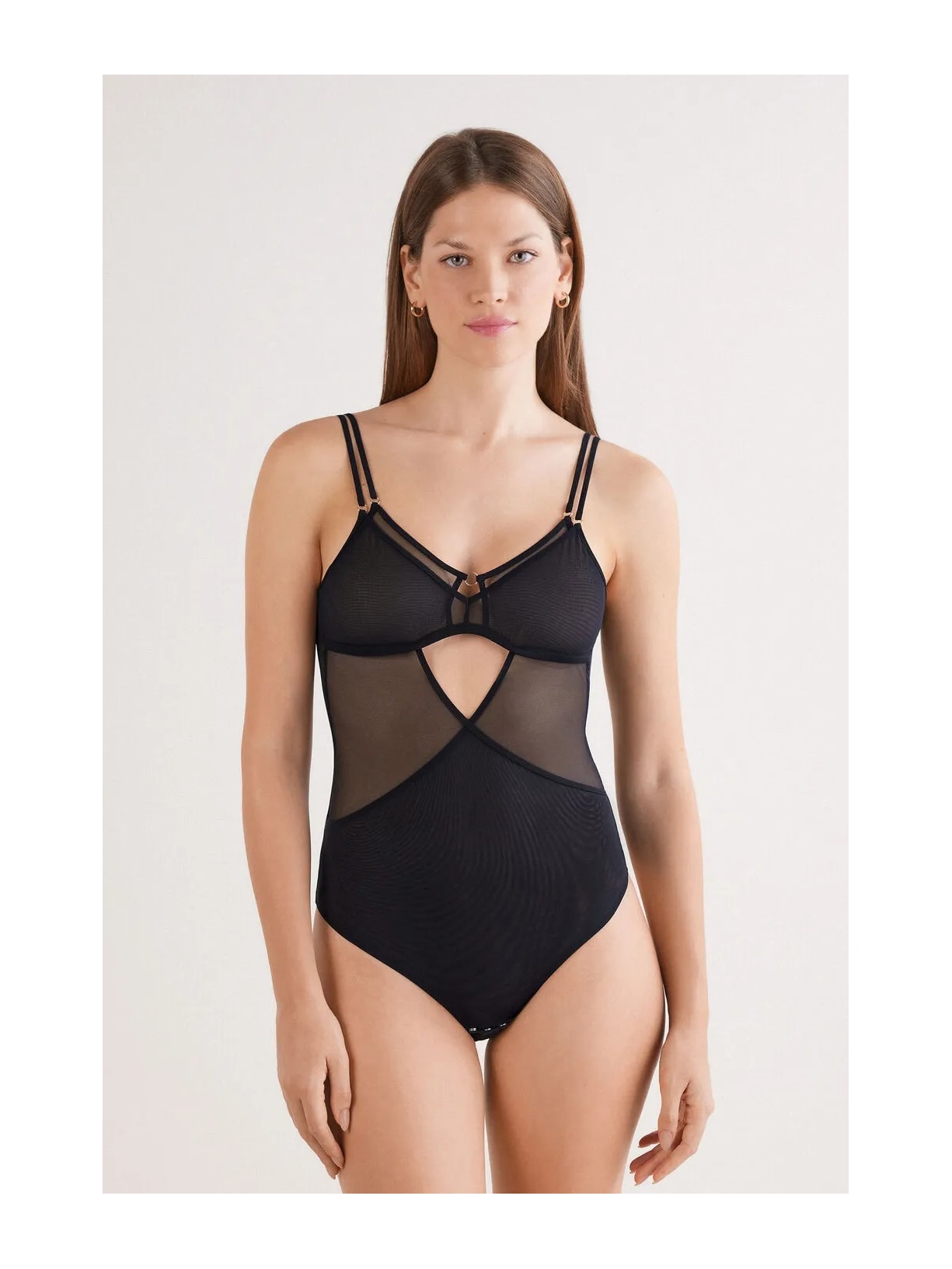 Body Em Tule Modern Attitude Preto Intimissimi