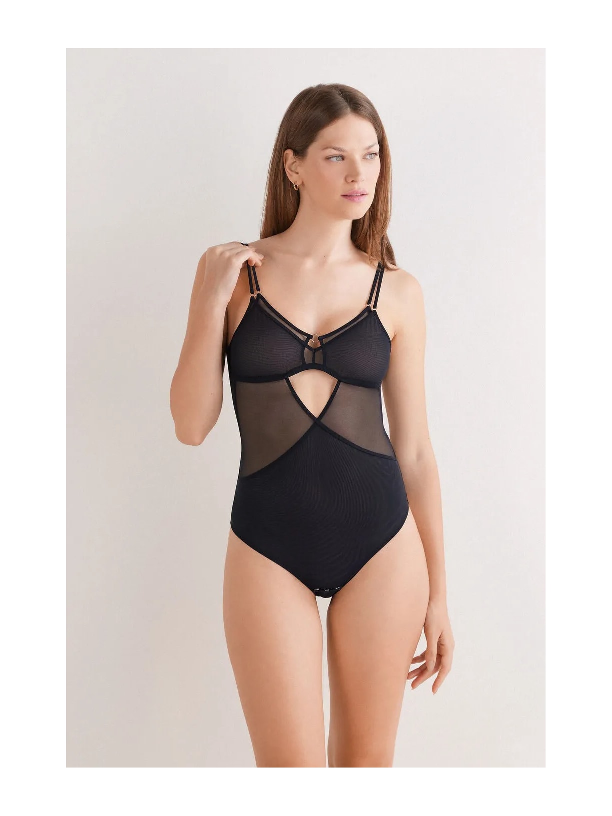 Body Em Tule Modern Attitude Preto Intimissimi