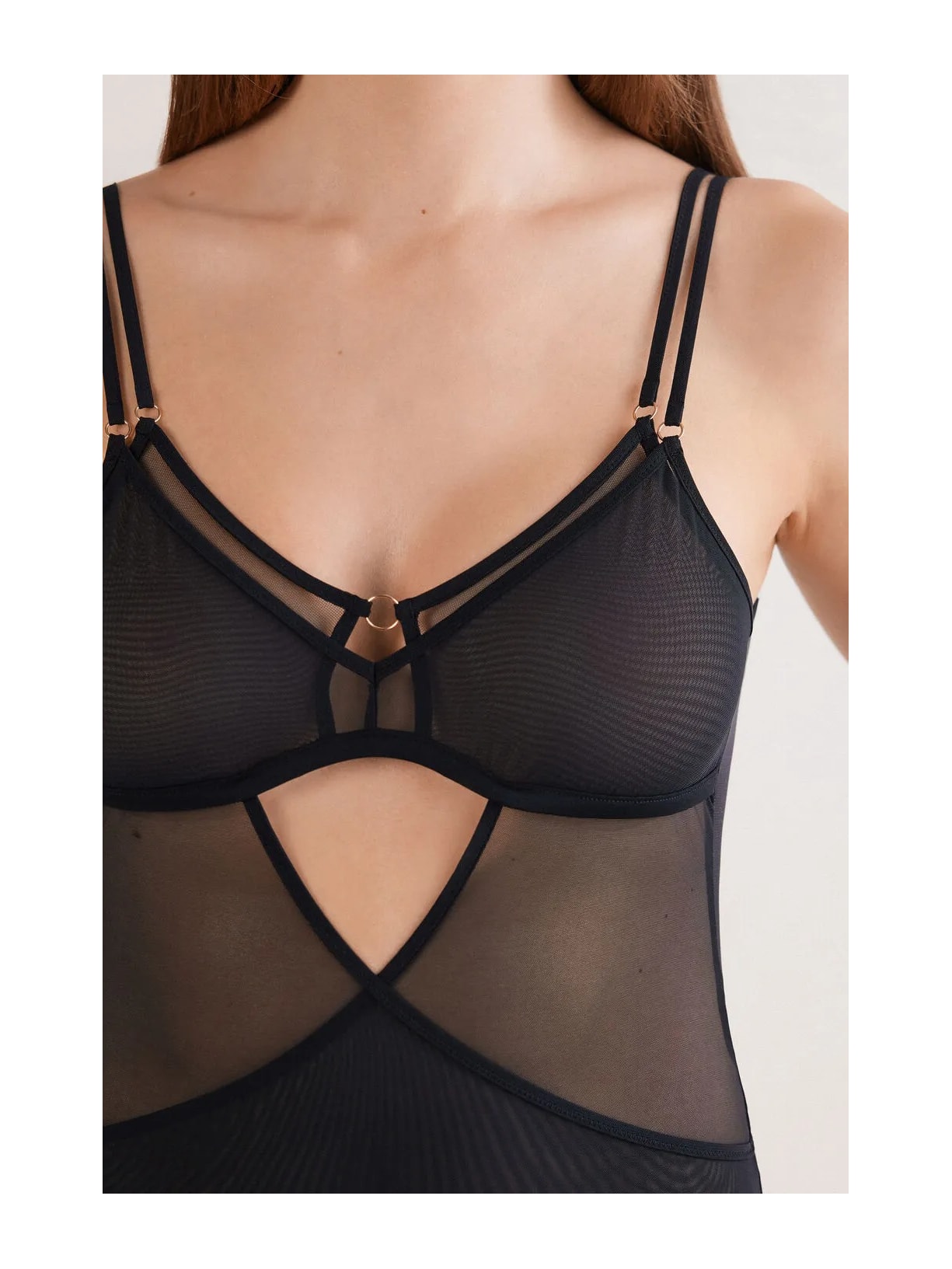 Body Em Tule Modern Attitude Preto Intimissimi
