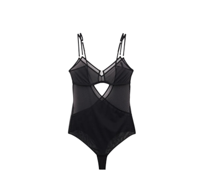 Body Em Tule Modern Attitude - Preto