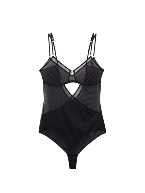 Body Em Tule Modern Attitude - Preto