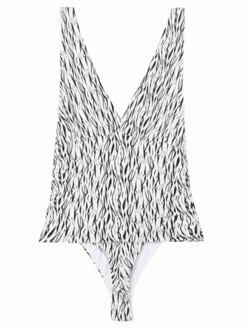 Body Em Viscose Go Animalier - Preto