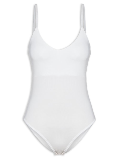 Body Feminino Alças Finas Reguláveis - Off White