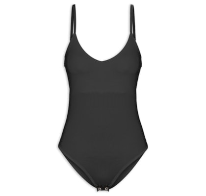 Body Feminino Alças Finas Reguláveis - Preto
