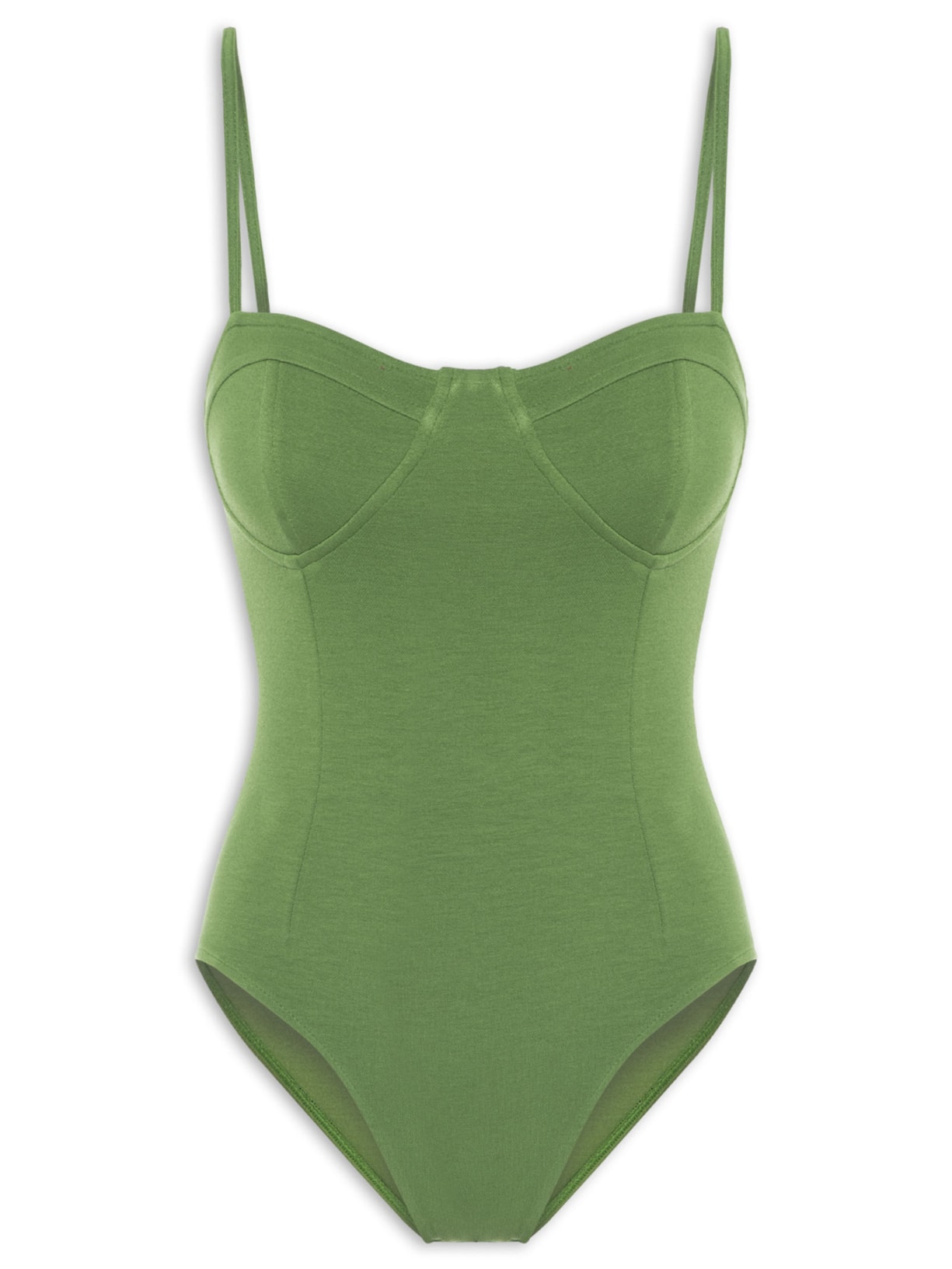Body Feminino Alças Malha - Verde