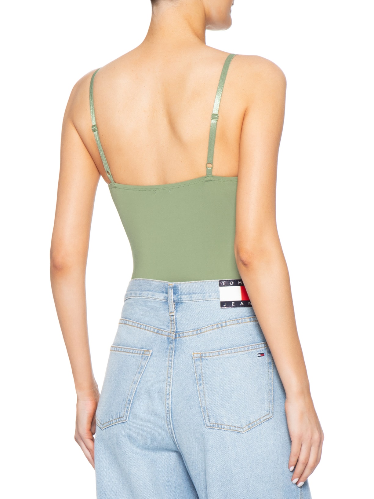 Body Feminino Alcinha Básico Verde Basiq