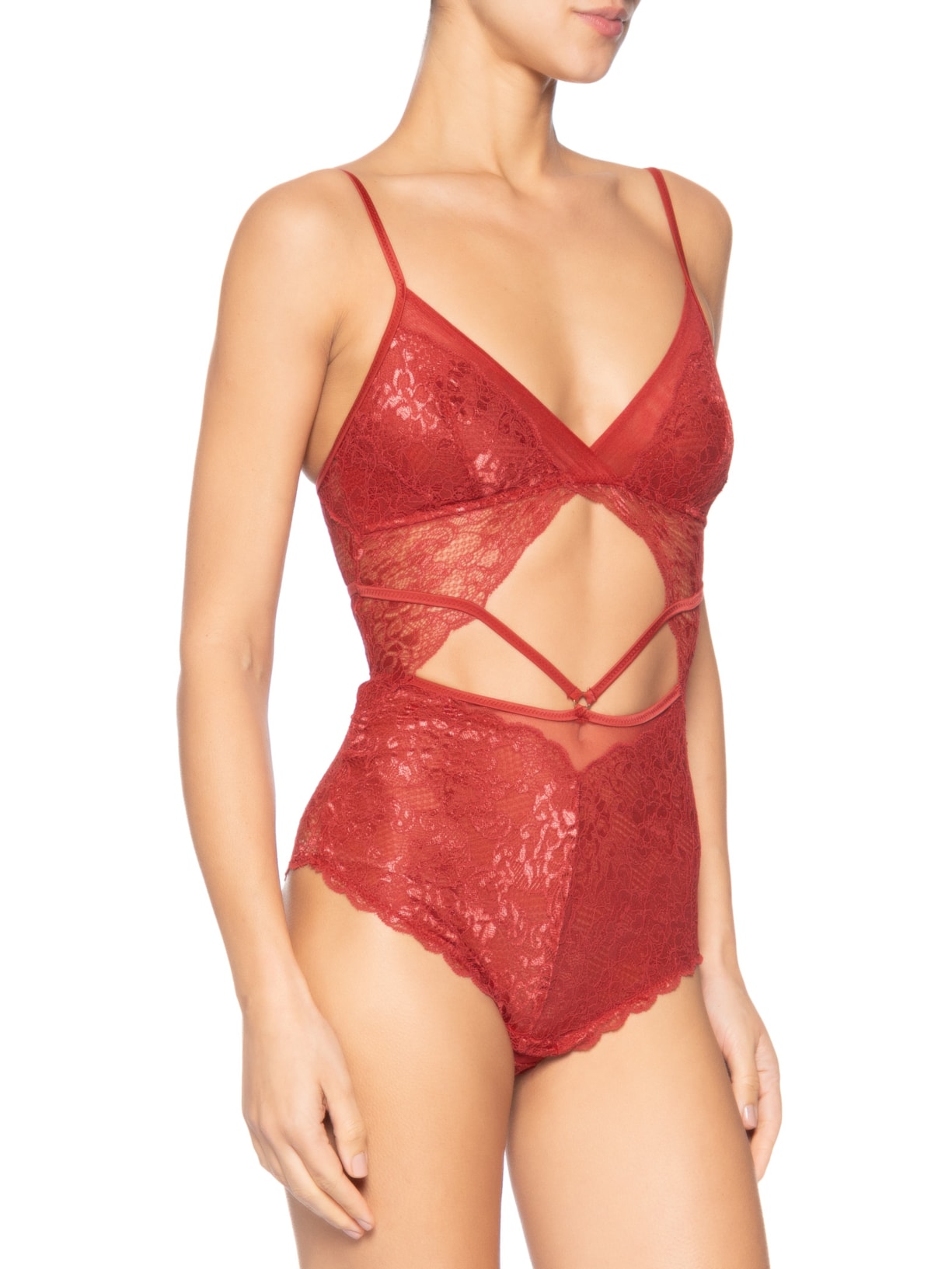 Body Feminino Alcinha Vermelho Valisere