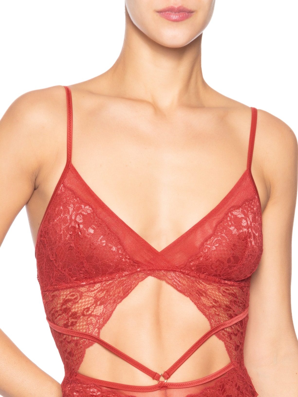 Body Feminino Alcinha Vermelho Valisere