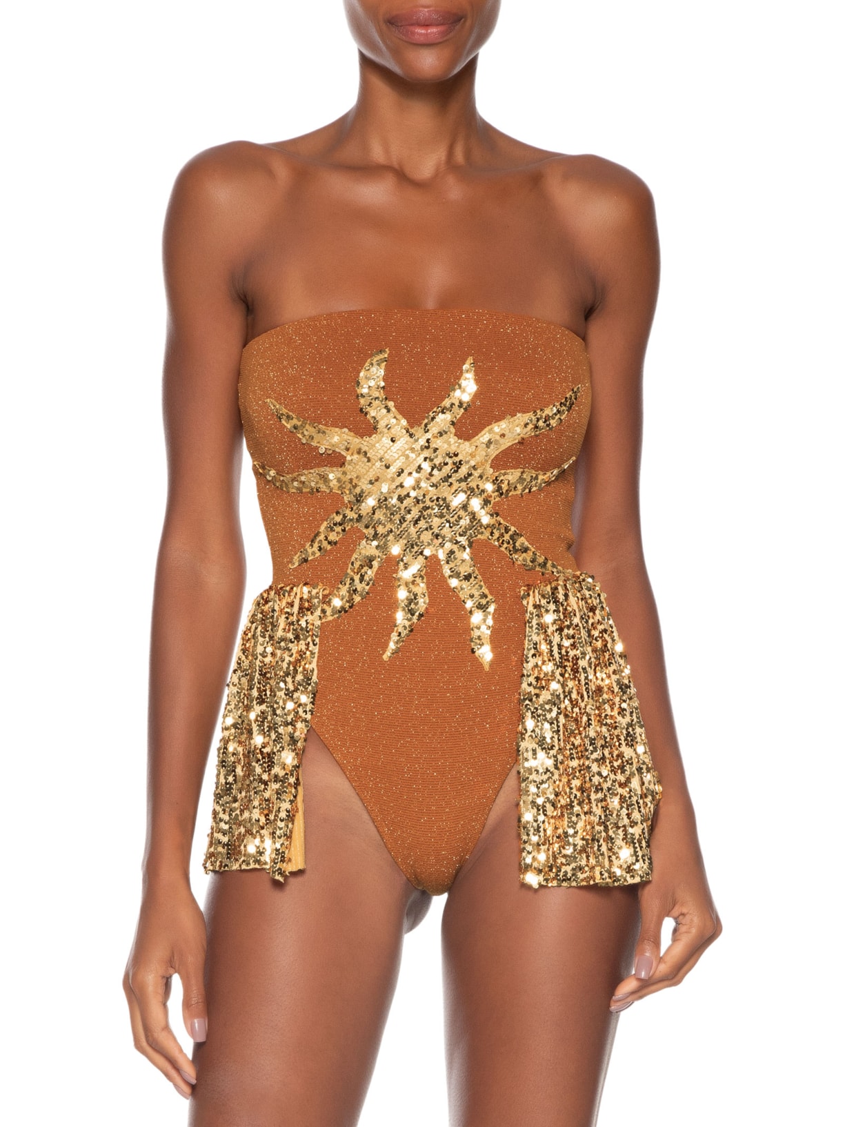 Body Feminino Alcione Tomara Que Caia Dourado Carnavália