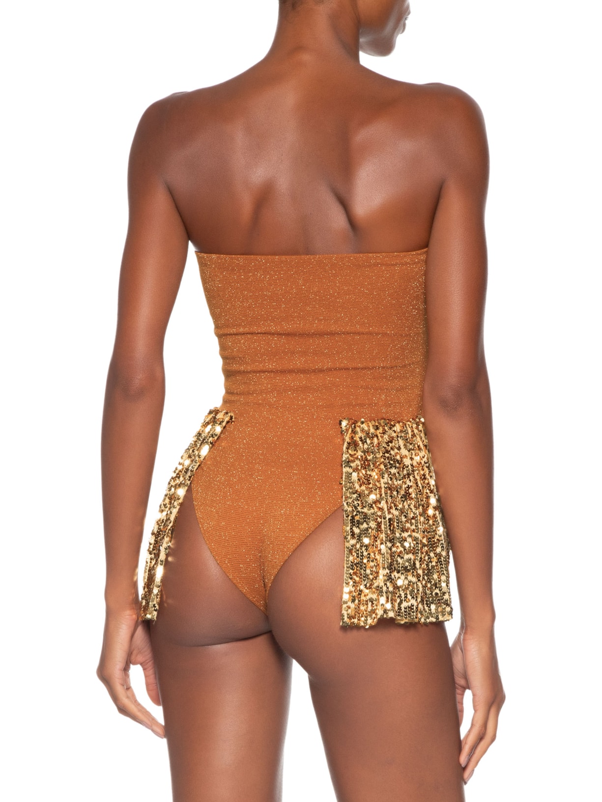 Body Feminino Alcione Tomara Que Caia Dourado Carnavália