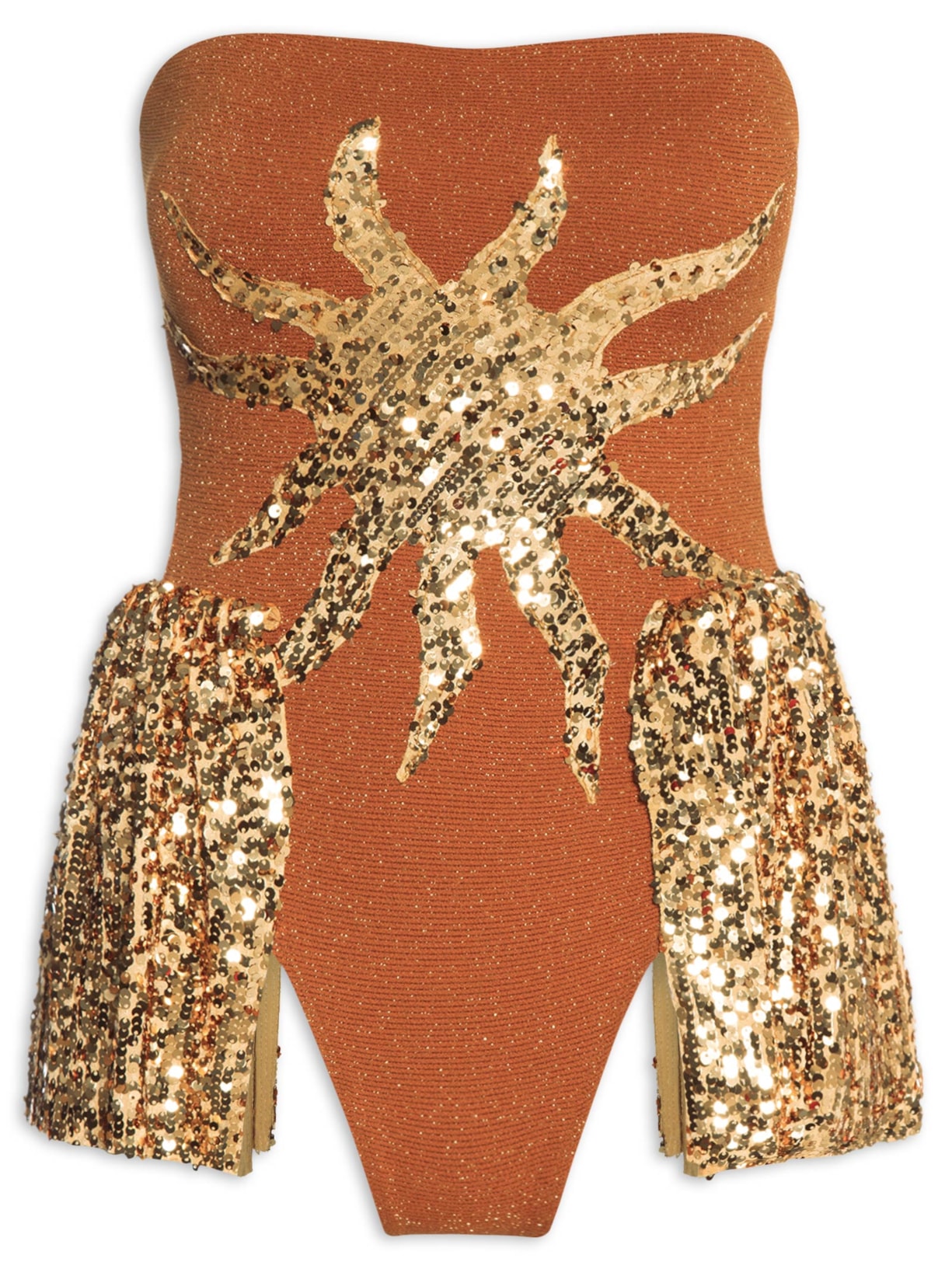 Body Feminino Alcione Tomara Que Caia - Dourado