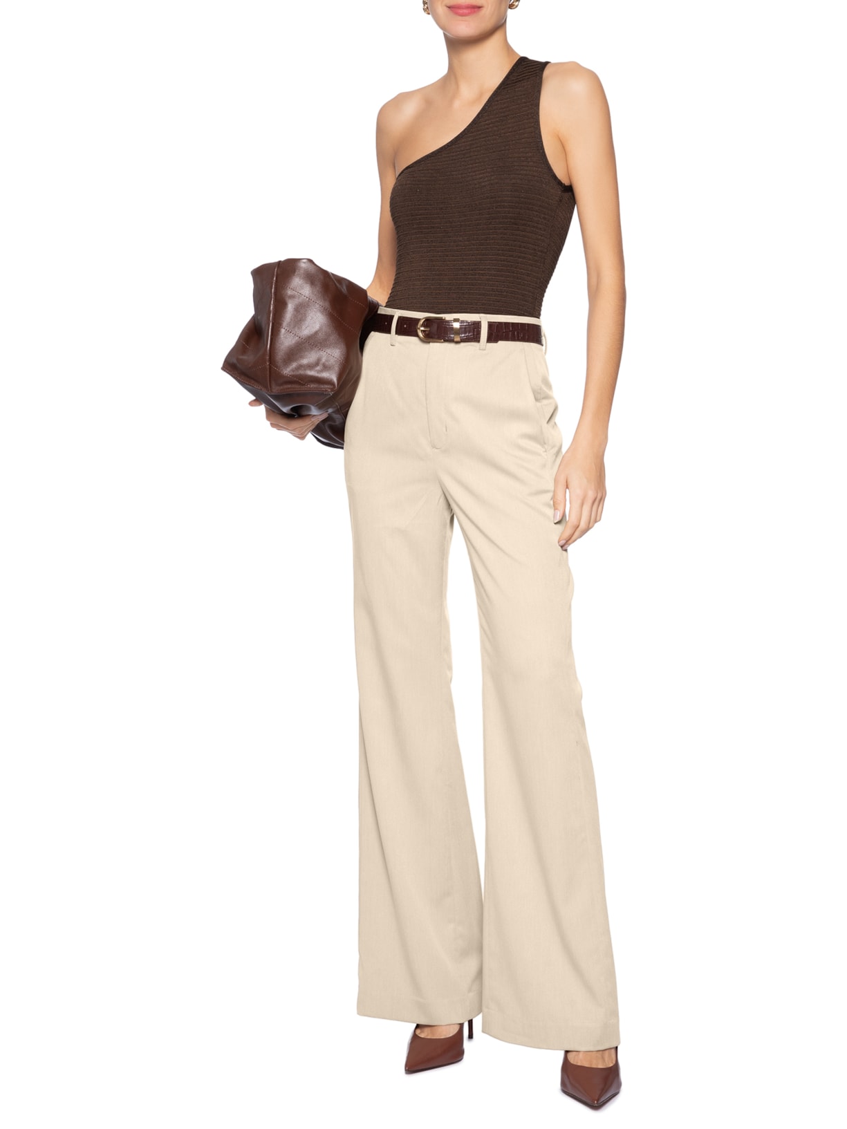 Body Feminino Aurina Marrom Le Lis