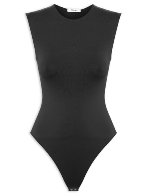 Body Feminino Básico Alça Larga – Preto