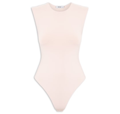 Body Feminino Básico Alça Larga - Bege
