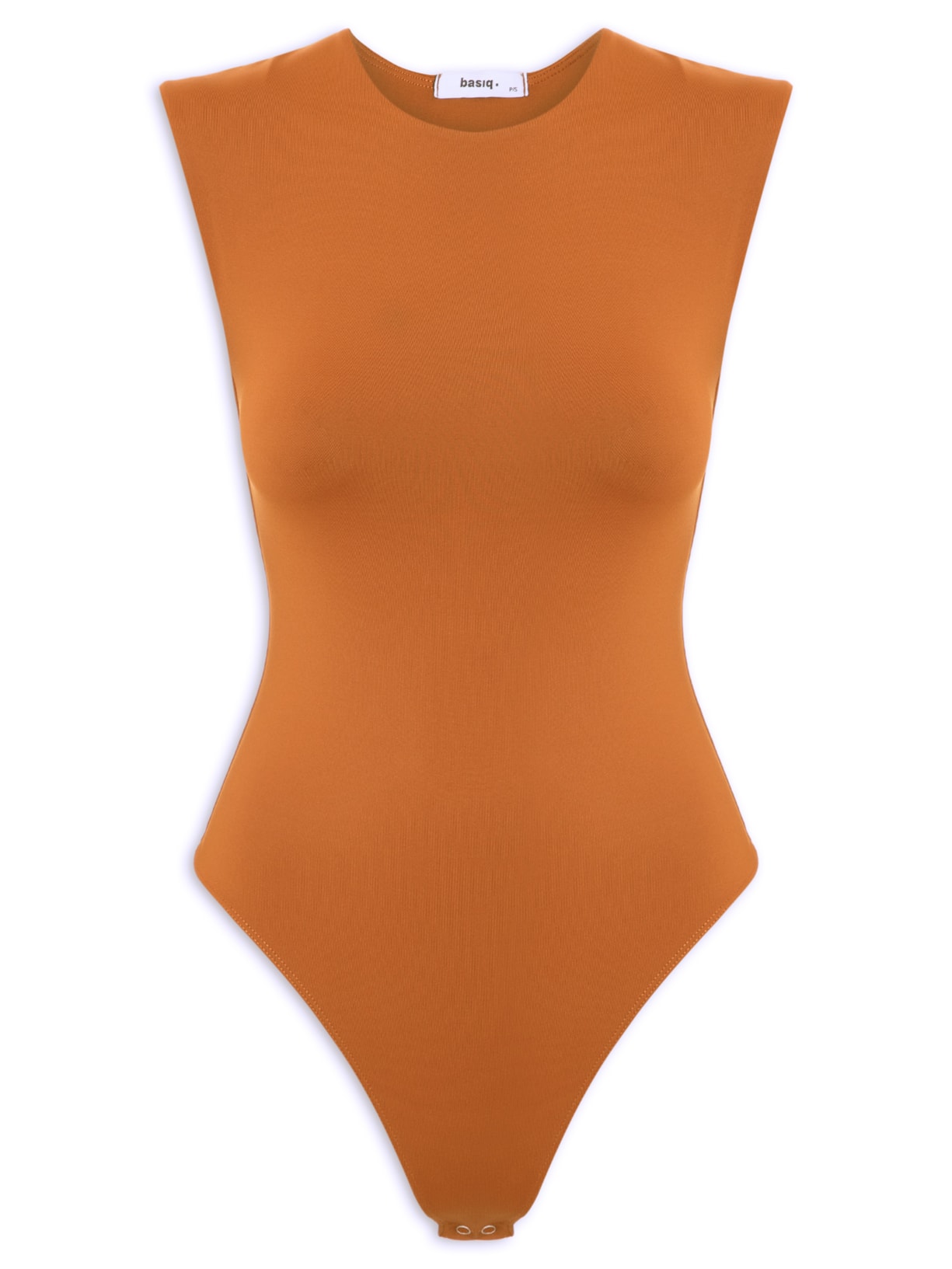 Body Feminino Básico Alça Larga – Marrom Basiq