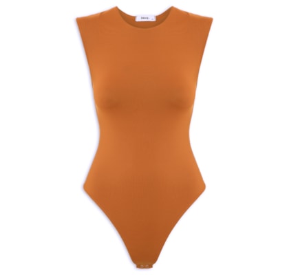 Body Feminino Básico Alça Larga – Marrom