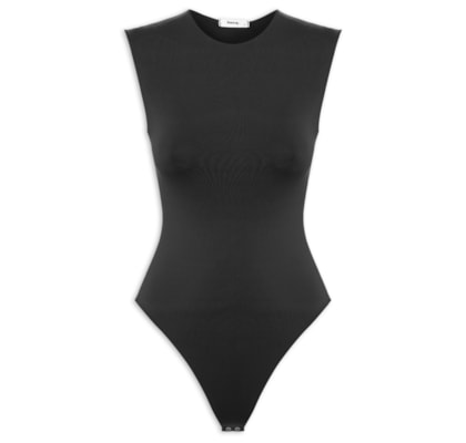 Body Feminino Básico Alça Larga – Preto