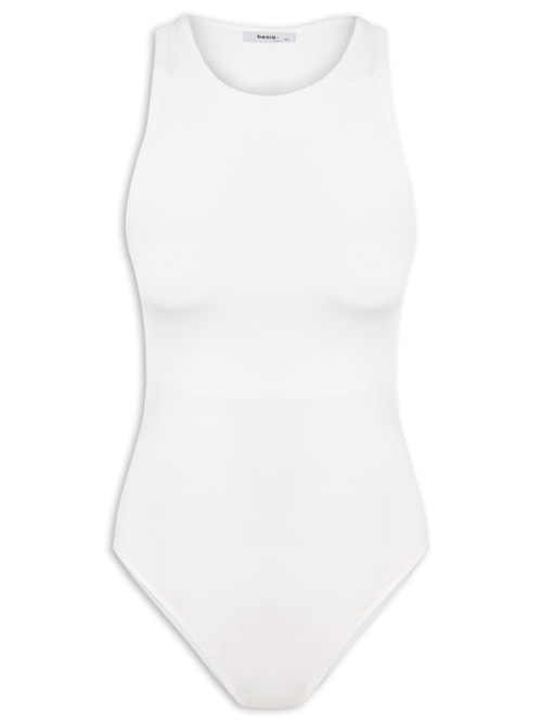 Body Feminino Básico Decote Em U - Off White