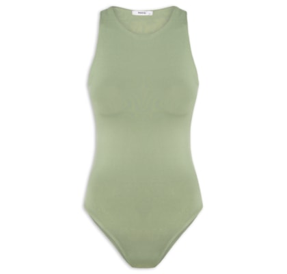 Body Feminino Básico Decote em U - Verde