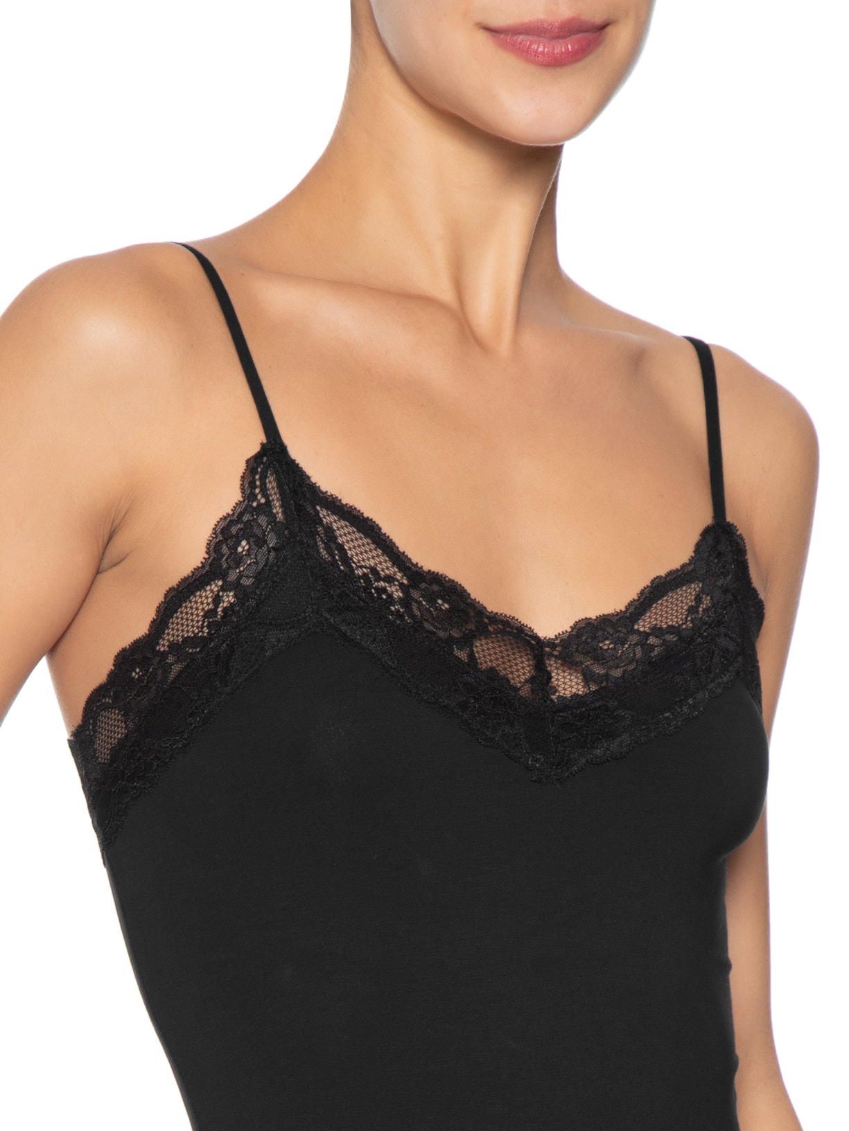 Body Feminino com Aplicação de Renda Preto Market 33